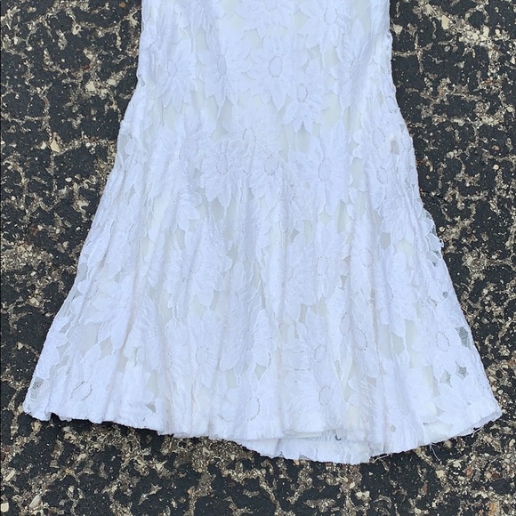 White floral babydoll lace mini dress - Picture 3 of 4